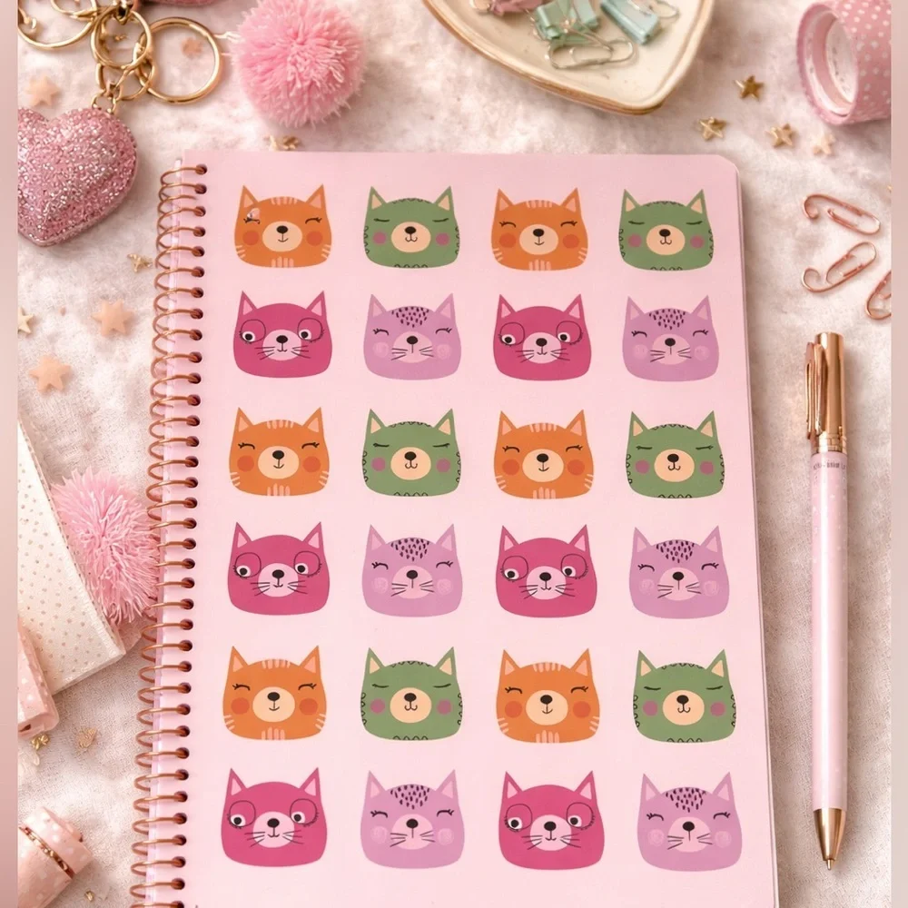 NWT 🐱😻 Cat Spiral Notebook- Back To School